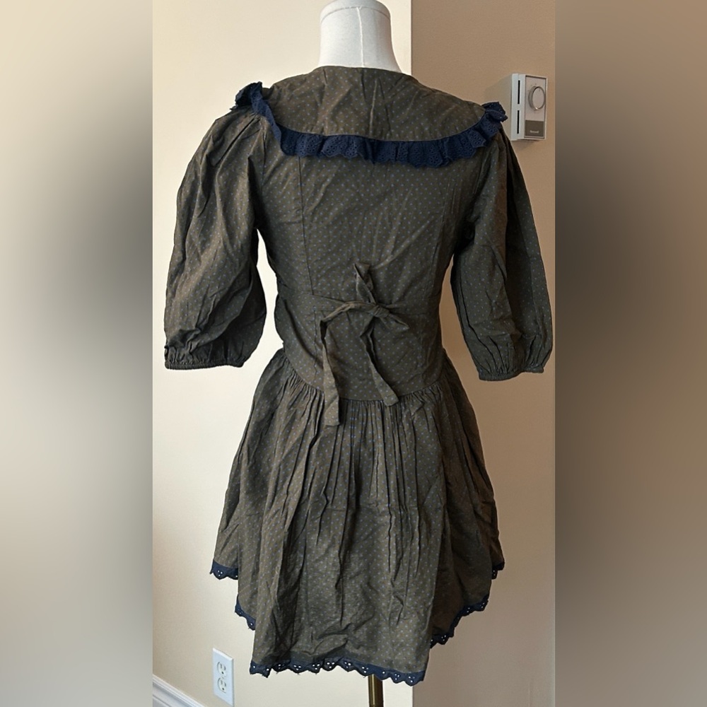 FREE PEOPLE Need To Know Mini Dress Army Combo size 2 - Picture 7 of 8